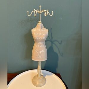 Mannequin / dress form jewelry holder / organizer with French Print